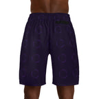 Violet Motion Shorts – Patterned Streetwear Jogger Shorts - LUNAE GLOW