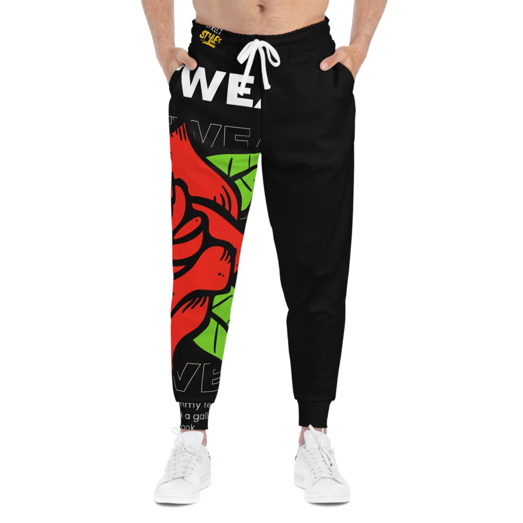 Borcelle Rose Motion Joggers – Floral Streetwear Performance Pants - LUNAE GLOW
