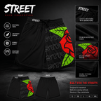 Borcelle Rose Court Shorts – Graphic Basketball Streetwear - LUNAE GLOW