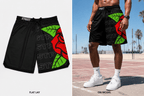 Borcelle Rose Court Shorts – Graphic Basketball Streetwear - LUNAE GLOW