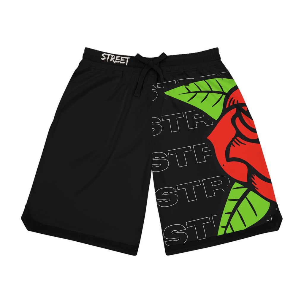 Borcelle Rose Court Shorts – Graphic Basketball Streetwear - LUNAE GLOW