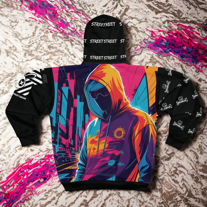 Borcelle/ Street Collab - Zip - up Hoodie, Urban Street Style - LUNAE GLOW