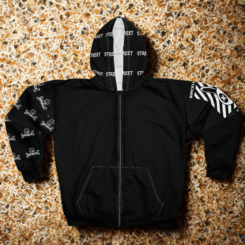 Borcelle/ Street Collab - Zip - up Hoodie, Urban Street Style - LUNAE GLOW