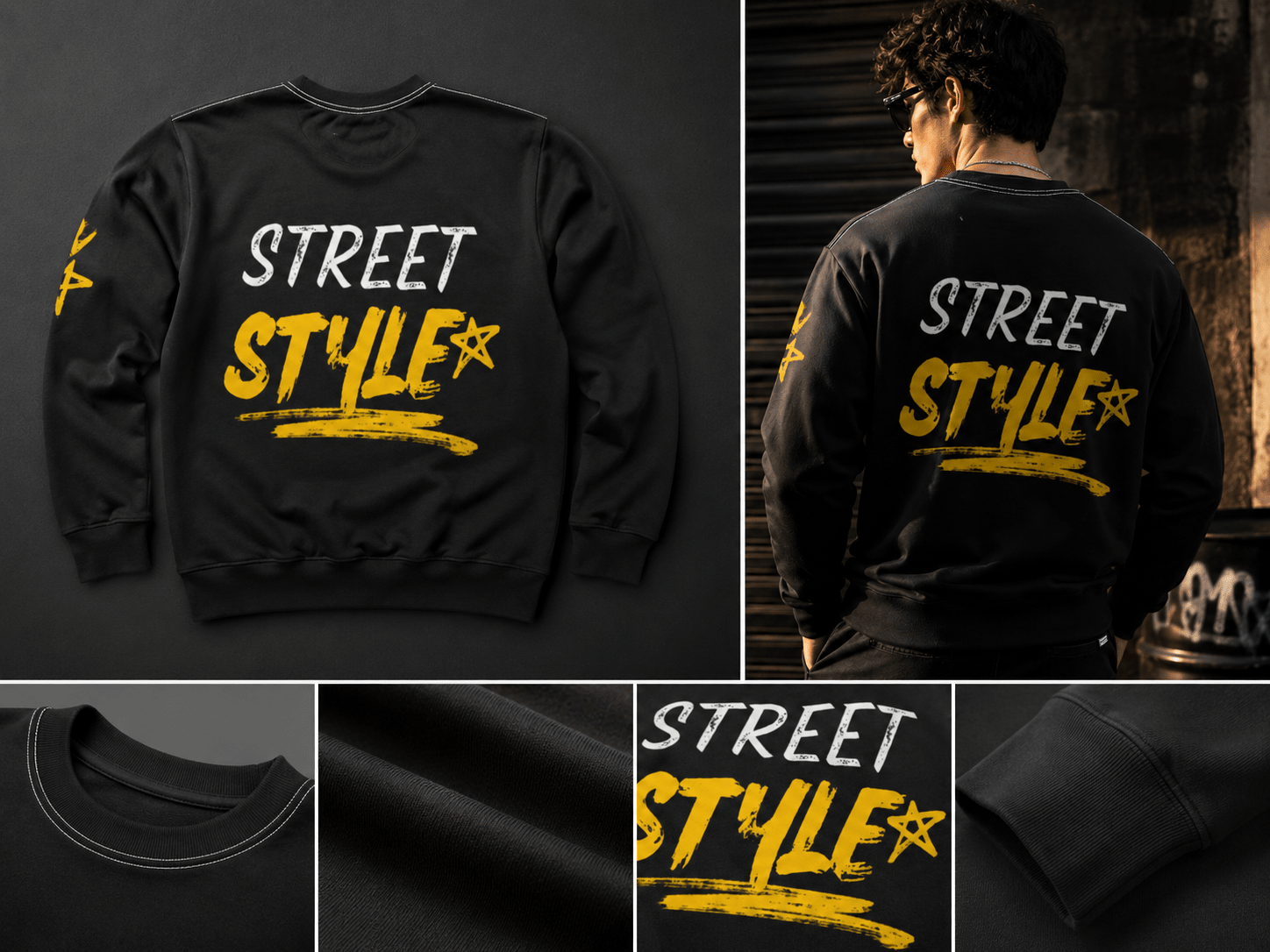 Core Street Crewneck – Graphic Streetwear Sweatshirt - LUNAE GLOW