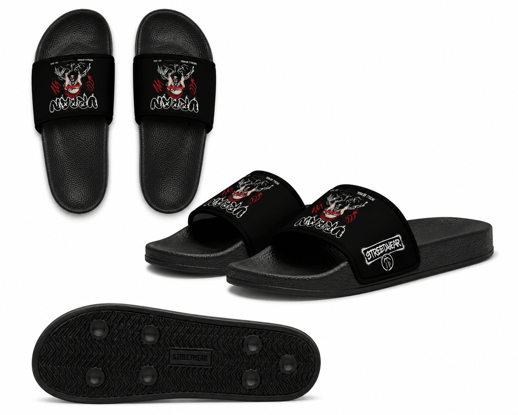 CoreSlide Graphic Slides – Streetwear Summer Sandals - LUNAE GLOW