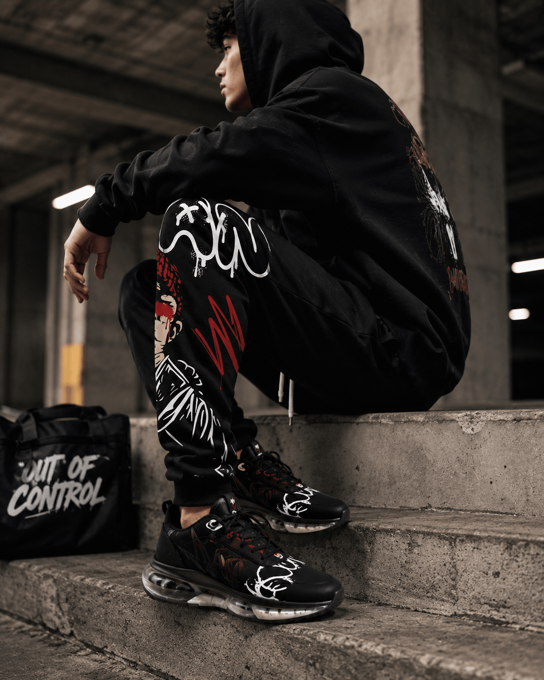 Graff Motion Joggers – Street Art Graphic Athletic Pants - LUNAE GLOW