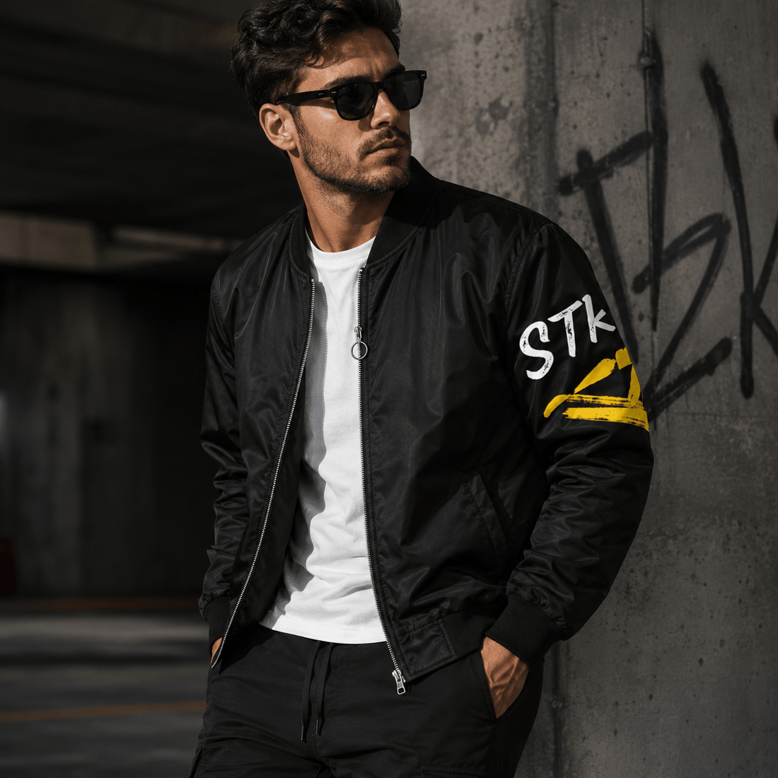 GraffCore Bomber Jacket – Premium Streetwear Graphic Outerwear - LUNAE GLOW