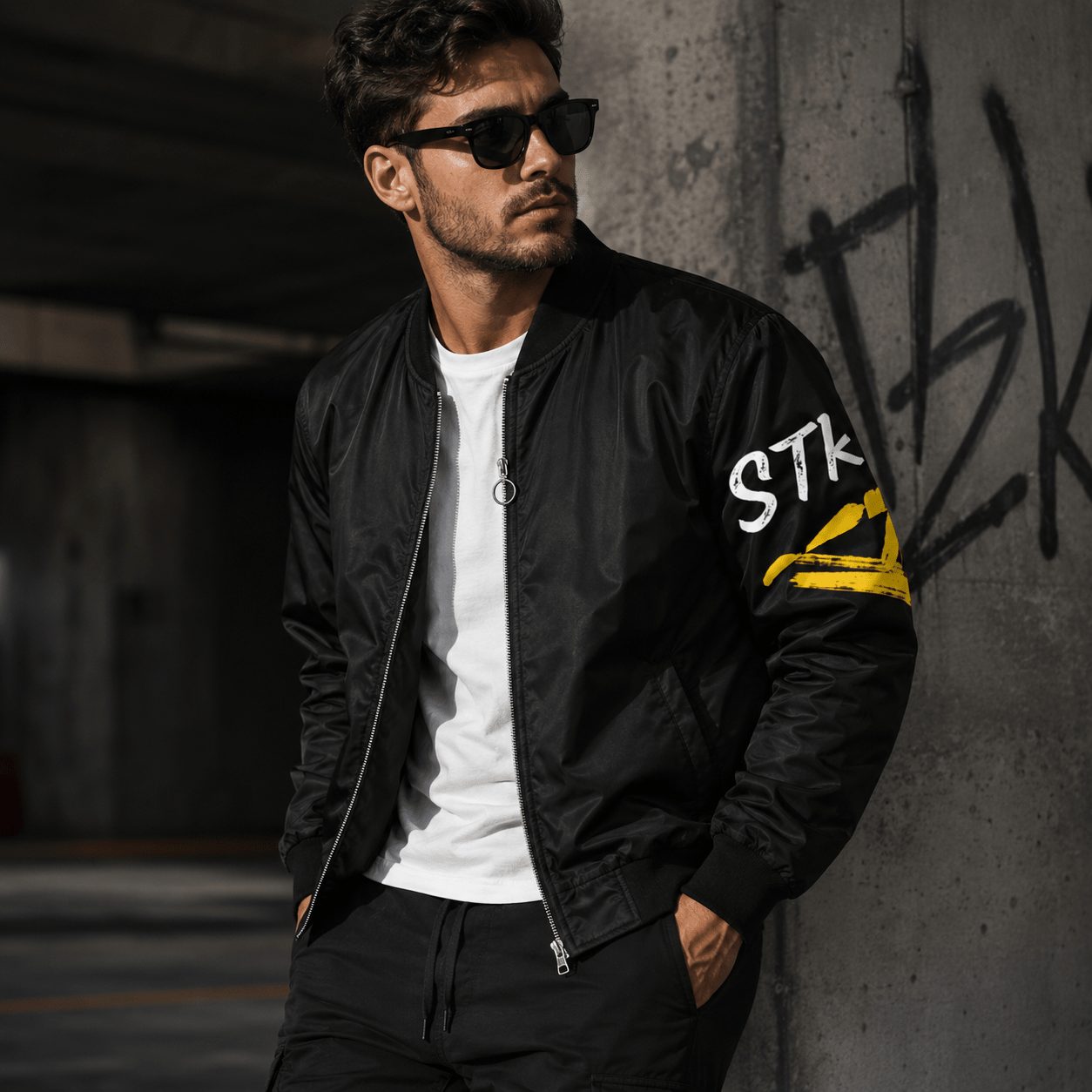 GraffCore Bomber Jacket – Premium Streetwear Graphic Outerwear - LUNAE GLOW