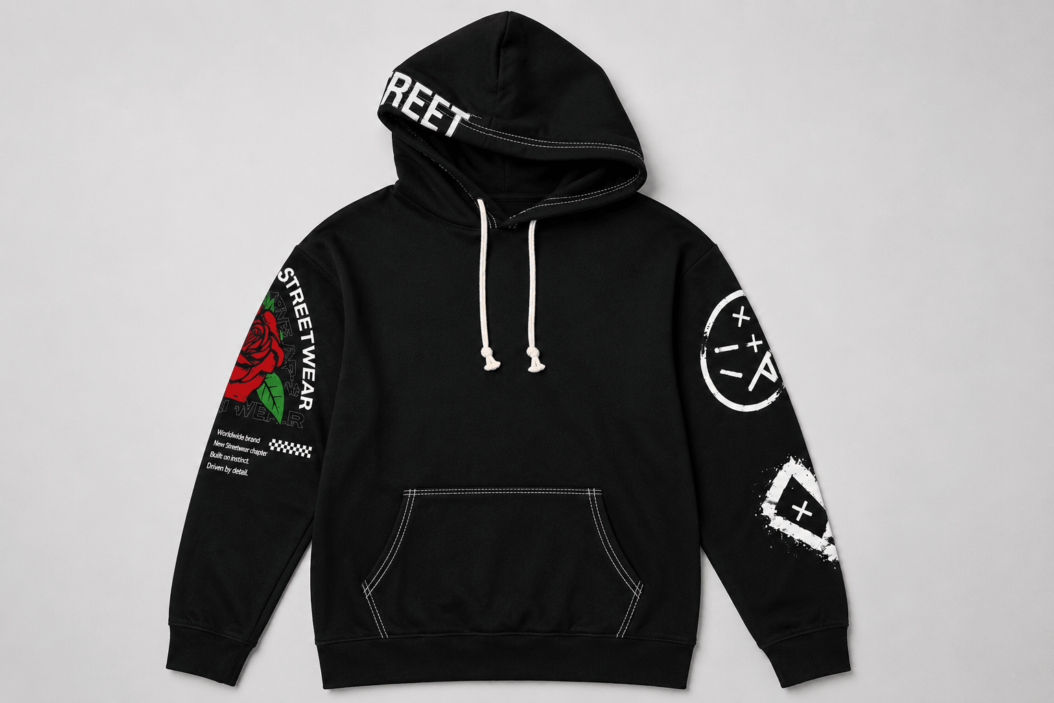 GraffLayer Hoodie – Street Art Graphic Pullover - LUNAE GLOW