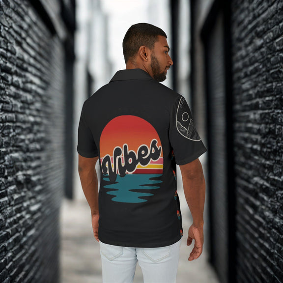 Men's Tropical Vibes Hawaiian Camp Shirt - LUNAE GLOW