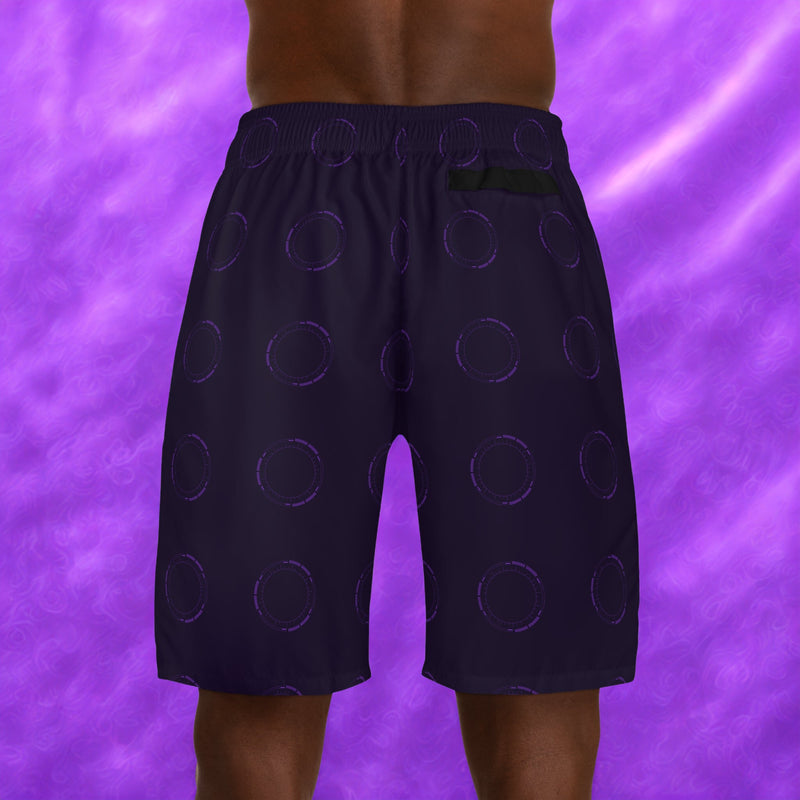 Next Gen Men's Shorts, Purple Patterned Activewear - LUNAE GLOW