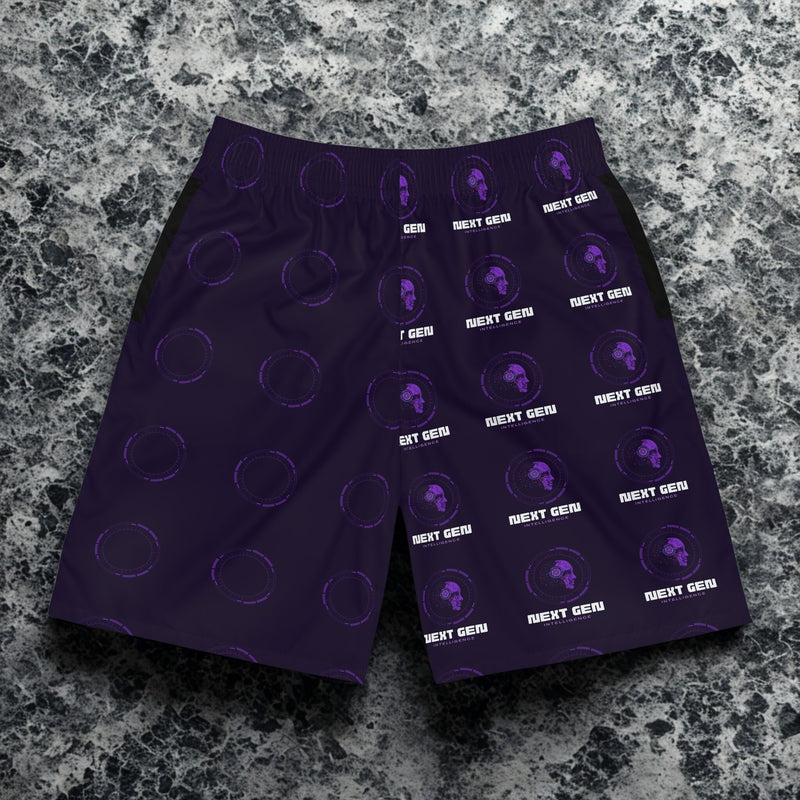 Next Gen Men's Shorts, Purple Patterned Activewear - LUNAE GLOW