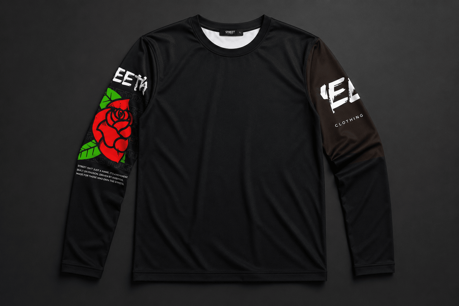 Rogue Script Long Sleeve – Bold Graphic Streetwear Shirt - LUNAE GLOW