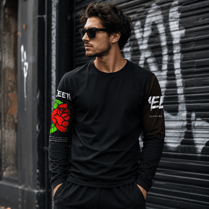 Rogue Script Long Sleeve – Bold Graphic Streetwear Shirt - LUNAE GLOW