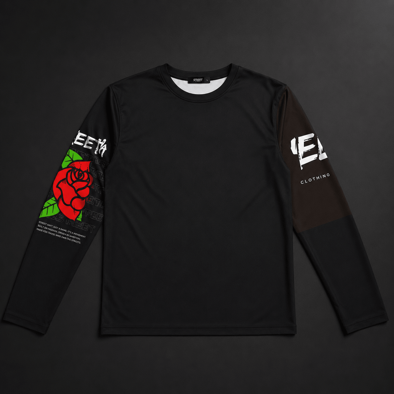 Rogue Script Long Sleeve – Bold Graphic Streetwear Shirt - LUNAE GLOW