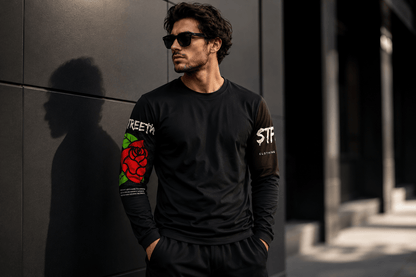 Rogue Script Long Sleeve – Bold Graphic Streetwear Shirt - LUNAE GLOW