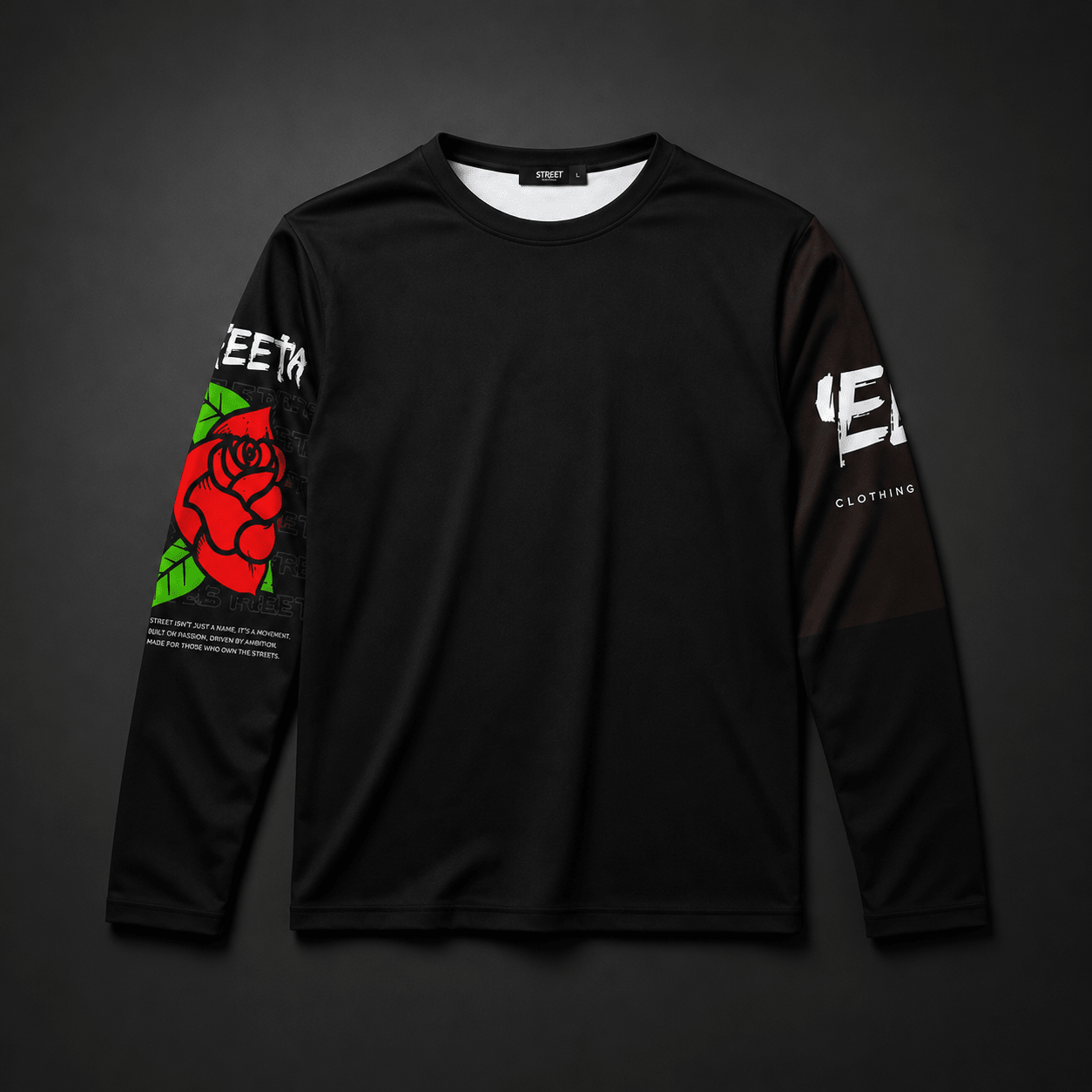 Rogue Script Long Sleeve – Bold Graphic Streetwear Shirt - LUNAE GLOW