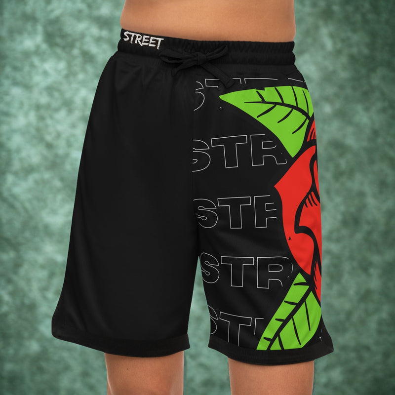 Street Style/Rose Collab Basketball Shorts,Shorts for Men - LUNAE GLOW