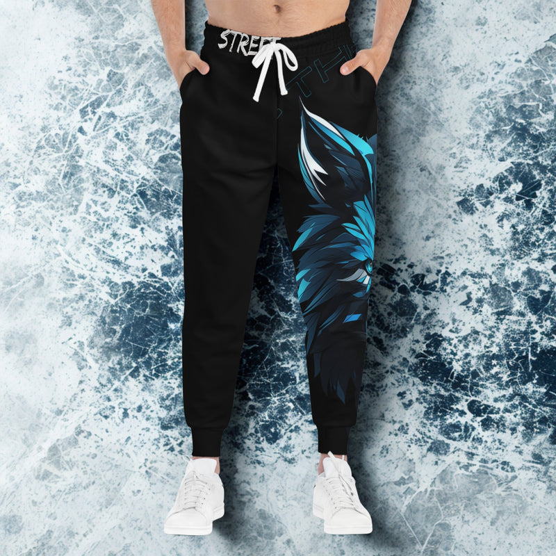 Street/Wolf Collab Design - Athletic Joggers - LUNAE GLOW