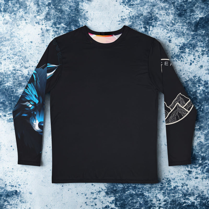 Vibrant Graphic Men's Long Sleeve Shirt - LUNAE GLOW