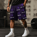 Violet Motion Shorts – Patterned Streetwear Jogger Shorts - LUNAE GLOW