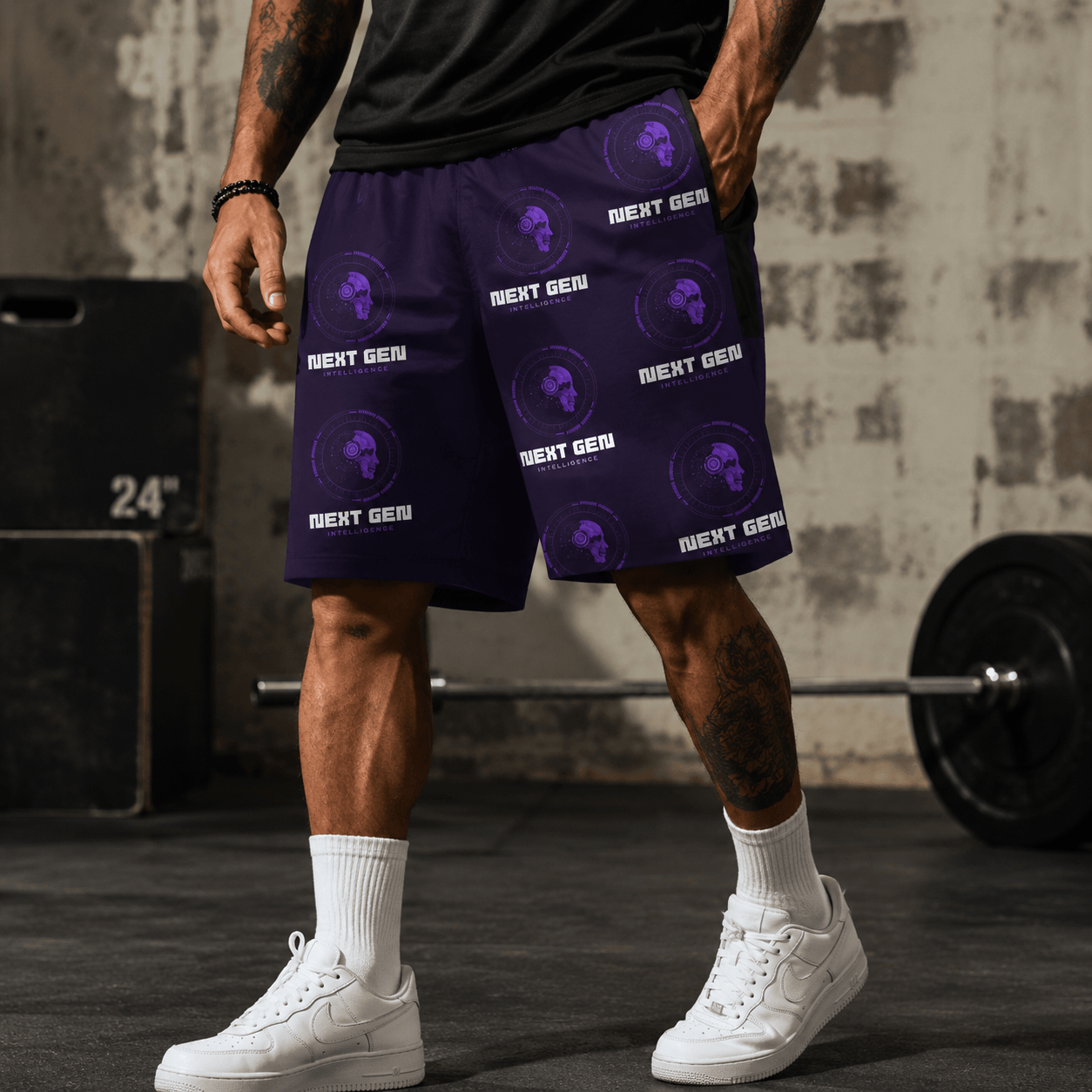 Violet Motion Shorts – Patterned Streetwear Jogger Shorts - LUNAE GLOW