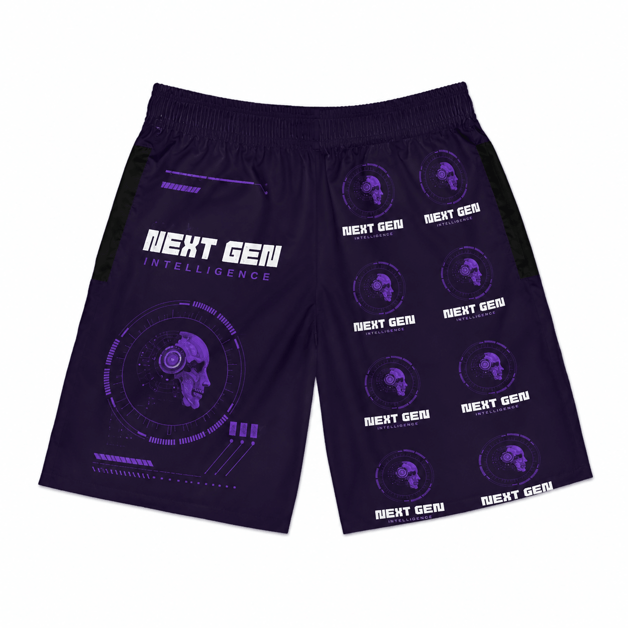 Violet Motion Shorts – Patterned Streetwear Jogger Shorts - LUNAE GLOW