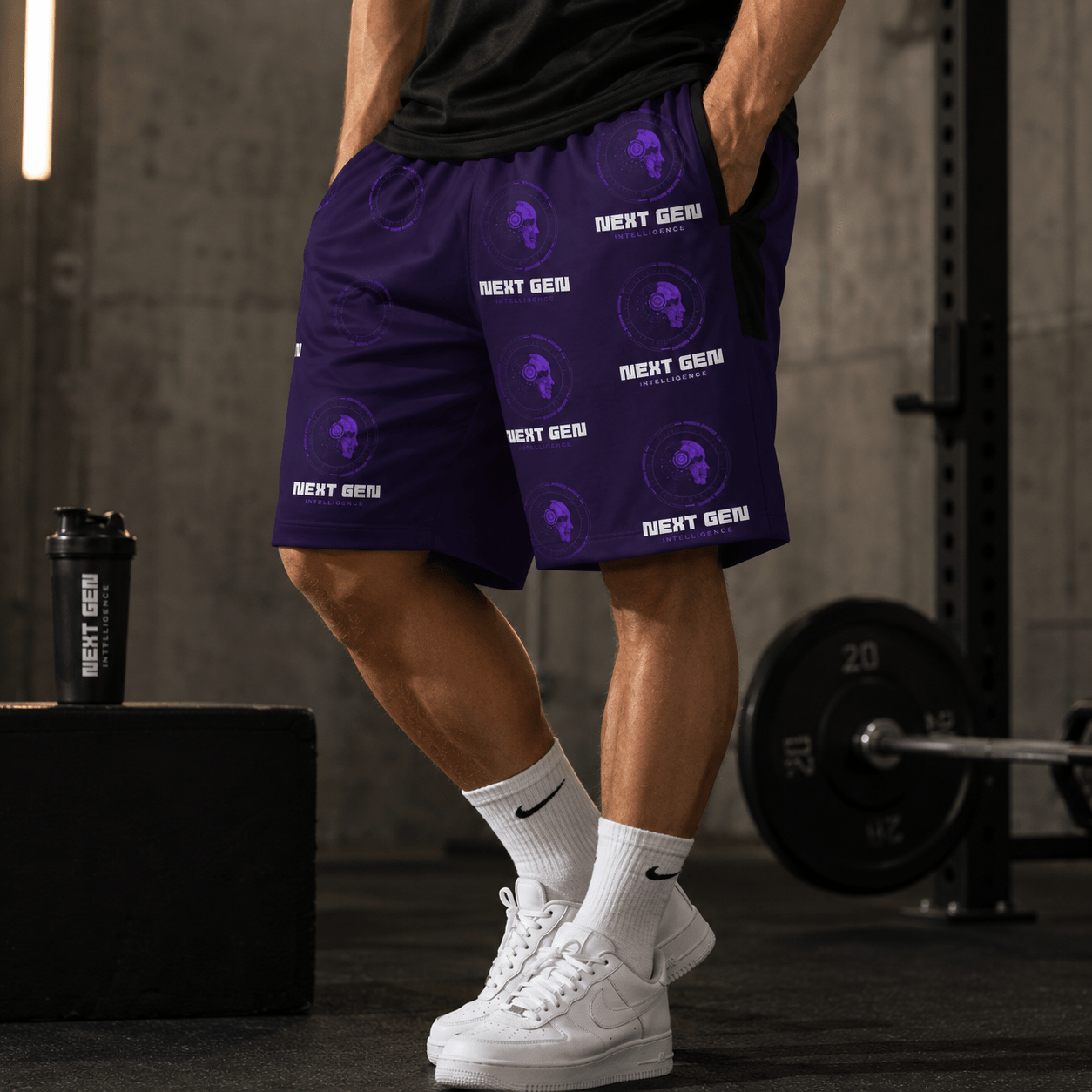 Violet Motion Shorts – Patterned Streetwear Jogger Shorts - LUNAE GLOW
